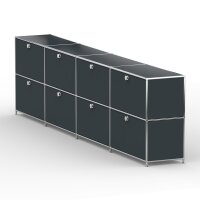 Sideboard 02104 - 8 x Schublade Metall Anthrazitgrau RAL 7016