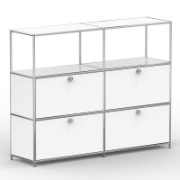 Highboard 03522 - 2 x offenes Fach 4 x Klappe - Metall