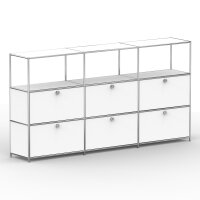 Highboard 03523 - 3 x offenes Fach 6 x Klappe - Metall