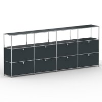 Highboard 03524 - 4 x offenes Fach 8 x Klappe - Metall