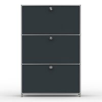 Highboard 03001 - 3 x Klappe Metall Anthrazitgrau RAL 7016