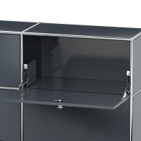 Highboard 03001 - 3 x Klappe Metall Anthrazitgrau RAL 7016