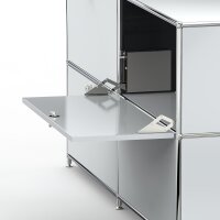 Highboard 03001 - 3 x Klappe Metall Lichtgrau RAL 7035