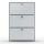 Highboard 03001 - 3 x Klappe Metall Lichtgrau RAL 7035