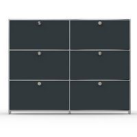 Highboard 03002 - 6 x Klappe Metall Anthrazitgrau RAL 7016