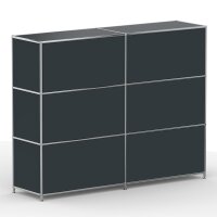 Highboard 03002 - 6 x Klappe Metall Anthrazitgrau RAL 7016