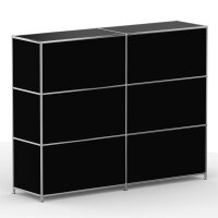 Highboard 03002 - 6 x Klappe Metall Graphitschwarz RAL 9011