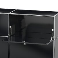 Highboard 03002 - 6 x Klappe Metall Graphitschwarz RAL 9011