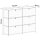 Highboard 03002 - 6 x Klappe Metall Graphitschwarz RAL 9011