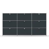 Highboard 03003 - 9 x Klappe Metall Anthrazitgrau RAL 7016