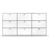 Highboard 03003 - 9 x Klappe Metall Signalweiss RAL 9003