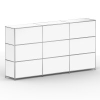 Highboard 03003 - 9 x Klappe Metall Signalweiss RAL 9003