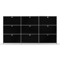 Highboard 03003 - 9 x Klappe Metall Graphitschwarz RAL 9011