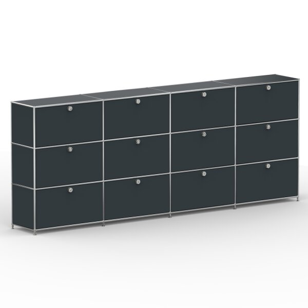 Highboard 03004 - 12 x Klappe Metall Anthrazitgrau RAL 7016