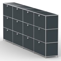 Highboard 03004 - 12 x Klappe Metall Anthrazitgrau RAL 7016