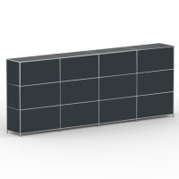 Highboard 03004 - 12 x Klappe Metall Anthrazitgrau RAL 7016