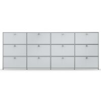 Highboard 03004 - 12 x Klappe Metall Lichtgrau RAL 7035