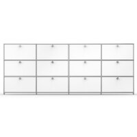 Highboard 03004 - 12 x Klappe Metall Signalweiss RAL 9003