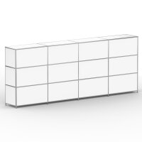 Highboard 03004 - 12 x Klappe Metall Signalweiss RAL 9003