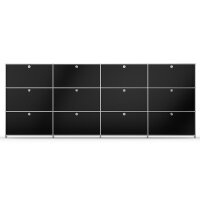 Highboard 03004 - 12 x Klappe Metall Graphitschwarz RAL 9011