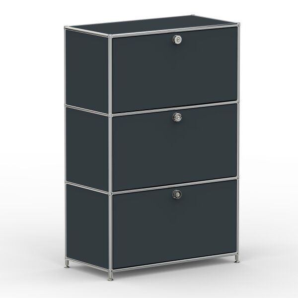 Highboard 03101 - 3 x Schublade Metall Anthrazitgrau RAL 7016