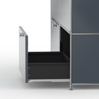 Highboard 03101 - 3 x Schublade Metall Anthrazitgrau RAL 7016