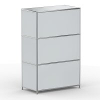 Highboard 03101 - 3 x Schublade Metall Lichtgrau RAL 7035