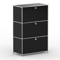 Highboard 03101 - 3 x Schublade Metall Graphitschwarz RAL 9011