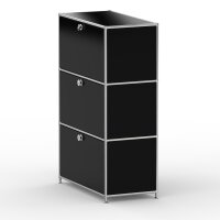 Highboard 03101 - 3 x Schublade Metall Graphitschwarz RAL 9011