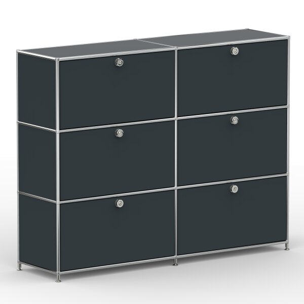 Highboard 03102 - 6 x Schublade Metall Anthrazitgrau RAL 7016