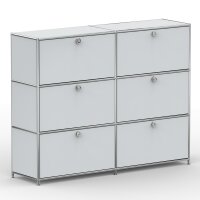 Highboard 03102 - 6 x Schublade Metall Lichtgrau RAL 7035