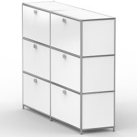 Highboard 03102 - 6 x Schublade Metall Signalweiss RAL 9003