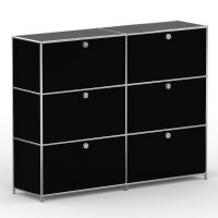 Highboard 03102 - 6 x Schublade Metall Graphitschwarz RAL 9011