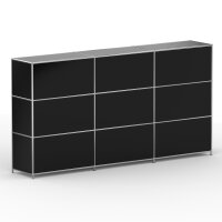 Highboard 03103 - 9 x Schublade Metall Graphitschwarz RAL 9011