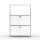 Highboard 03521 - 1 x offenes Fach 2 x Klappe - Metall Signalweiss RAL 9003