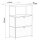 Highboard 03521 - 1 x offenes Fach 2 x Klappe - Metall Graphitschwarz RAL 9011