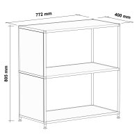 Regal 04105 - 2 x offenes Fach - Metall Anthrazitgrau RAL 7016