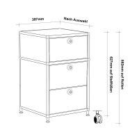 Standcontainer 05004 - 40cm - 1xES 1xDS Metall Rubinrot RAL 3003