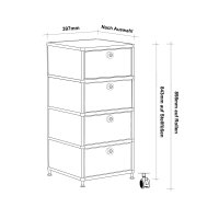 Standcontainer 05005 - 40cm - 4xES Metall Rubinrot RAL 3003