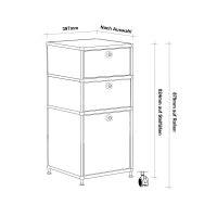 Standcontainer 05006 - 40cm - 2xES 1xES2 Metall Anthrazitgrau RAL 7016