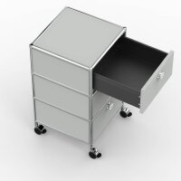 Rollcontainer 05001 - 40cm - 3xES Metall Lichtgrau RAL 7035