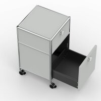 Rollcontainer 05002 - 40cm - 1xES 1xES2 Metall Lichtgrau RAL 7035