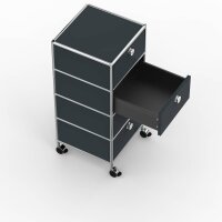 Rollcontainer 05005 - 40cm - 4xES Metall Anthrazitgrau RAL 7016