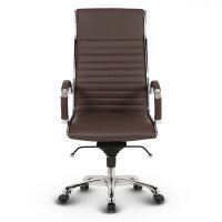 Montreal Design Chefsessel Leder Braun SH 46-54cm Lieferung zerlegt