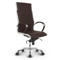 Montreal Design Chefsessel Leder Braun SH 52-64cm...