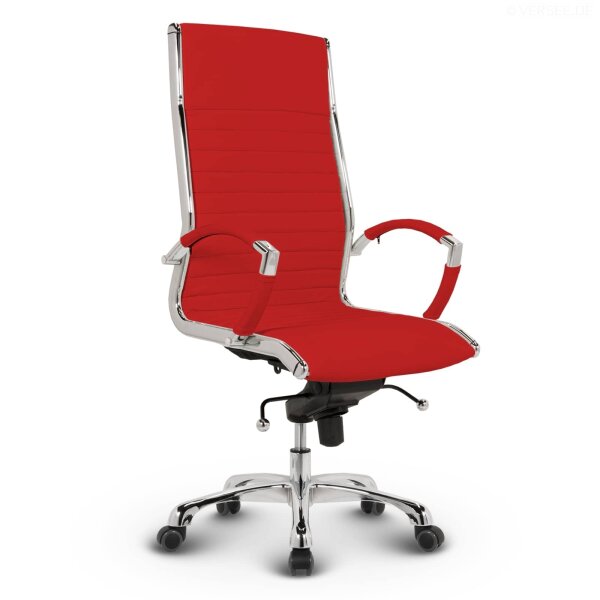 Montreal Design Chefsessel Leder Rot SH 46-54cm Lieferung zerlegt