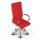 Montreal Design Chefsessel Leder Rot SH 46-54cm Lieferung zerlegt