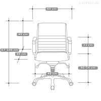 Montreal Design Bürostuhl Leder Dunkelblau SH 46-54cm Lieferung zerlegt