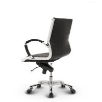 Montreal Design Bürostuhl Leder Schwarz SH 46-54cm Lieferung zerlegt