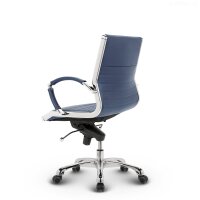 Montreal Design Bürostuhl Leder Blau SH 46-54cm Lieferung zerlegt